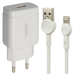 شارژر دیواری ارلدام مدل ES-KC24 به همراه کابل تبدیل لایتنینگ