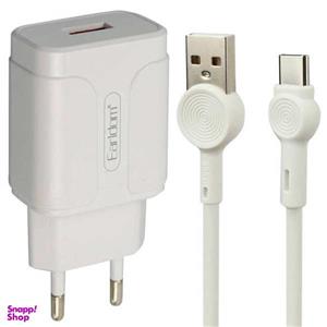 شارژر دیواری ارلدام مدل ES-KC24 به همراه کابل تبدیل USB-C