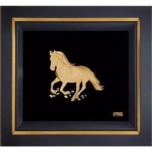 تابلو طلاکوب زرین هنر ایران مدل اسب دونده