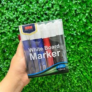 ماژیک وایت برد یوکای مدل Refillable کد G-201 بسته 12 عددی