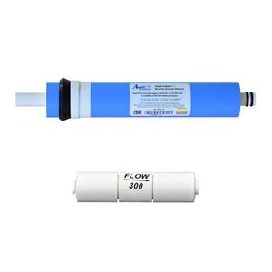 فیلتر ممبران دستگاه تصفیه آب آکوا پیورست مدل AP-75G به همراه محدود کننده فاضلاب مدل FLOW 300 