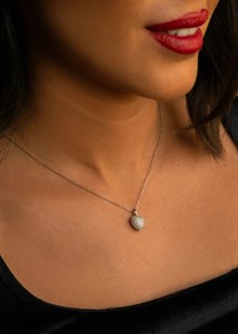 گردنبند نقره زنانه مدل قلب 