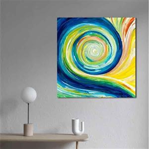 تابلو بوم طرح آبستره رنگی کد ART-2877