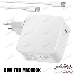 آداپتور برق 61 وات اپل مدل A مناسب برای مک بوک ایر13 اینچ/مک بوک پرو 13،15 اینچ/مک بوک 12 اینچ