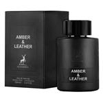 ادو پرفیوم مردانه الحمبرا مدل Amber and Leather حجم 100 میلی لیتر
