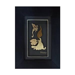 تابلو طلاکوب طرح شمع و گل و پروانه