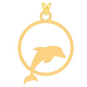 آویز گردنبند طلا 18 عیار زنانه کرابو مدل دلفین Kr31497 