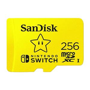 کارت حافظه microSDXC سن دیسک مدل Nintendo Switch کلاس I استاندارد UHS-I سرعت 100MBps ظرفیت 256 گیگابایت 