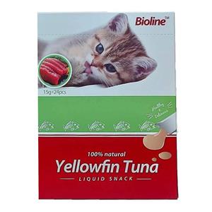 بستنی گربه بیولاین مدل yellowfin tuna وزن 15 گرم بسته 24 عددی