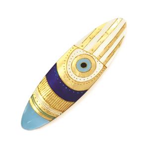 دیس شیشه ای مدل بیضی طرح چشم نظر