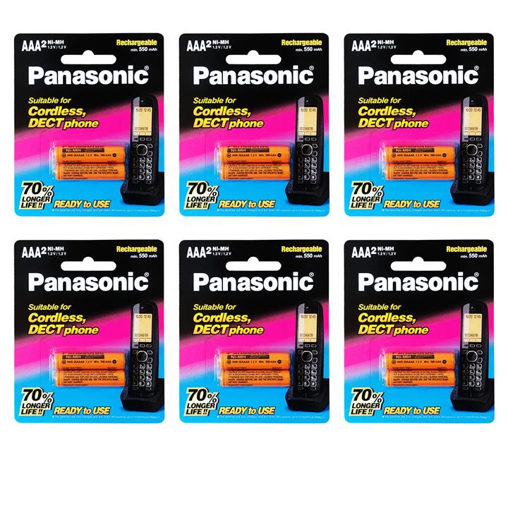قیمت و خرید باتری تلفن بی سیم پاناسونیک مدل HHR-55AAAB بسته 12 عددی