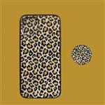 کاور گریفین مدل Leopard Collection مناسب برای گوشی موبایل اپل iphone 12 /12 pro به همراه پاپ سوکت