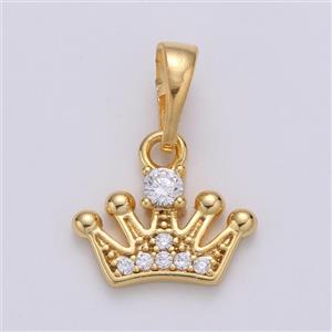 آویز گردنبند طلا 18 عیار زنانه قیراط طرح تاج کد GH2713