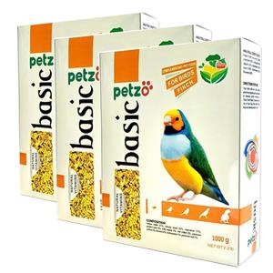 غذای فنچ پتزو مدل PZfnch وزن 1000 گرم بسته 3 عددی