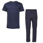 ست تی شرت و شلوار ورزشی مردانه کرویت مدل NB-Set2021 رنگ سرمه ای