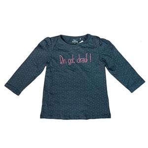 تی شرت آستین بلند دخترانه توپومینی مدل خالدار کد 4515