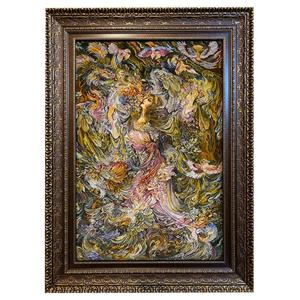 تابلوفرش دستبافت طرح مینیاتور بوی بهار کد ۳۲۸۲۲۶۵