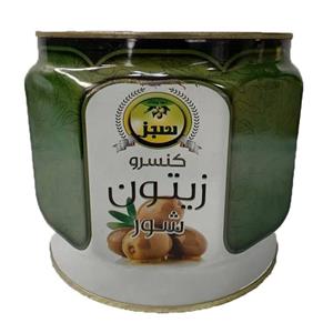 کنسرو زیتون شور بدون هسته مهدپروران سبز 2550 گرم 