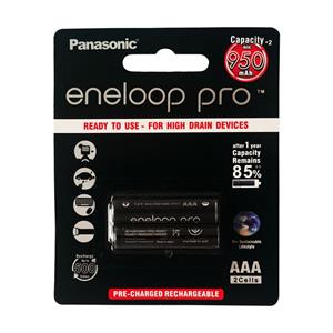 باتری نیم قلمی قابل شارژ پاناسونیک مدل eneloop pro-HR03 بسته دو عددی