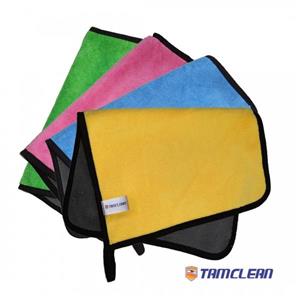 دستمال میکروفایبر نظافت خودرو تام کلین مدل TC-MFL450A بسته ی 4 عددی