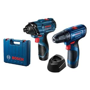 مجموعه دو عددی دریل پیچ گوشتی شارژی بوش مدل GDR 120 Li + GSR 120 Li