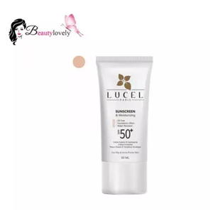 کرم ضد آفتاب رنگی لوسل spf 50 مناسب پوست چرب حجم ۵۰ میل Lucel Sunscreen Tinted SPF 50