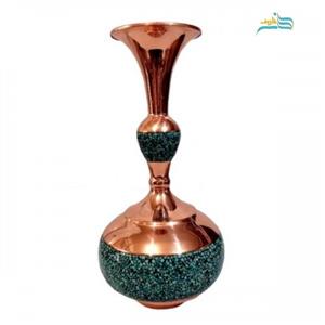 گلدان فیروزه کوبی مدل شلغمی 
