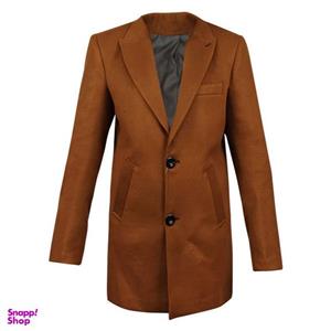 پالتو مردانه مدل فوتر یقه سربالا رنگ شتری