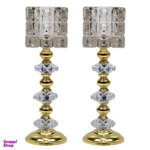 جاشمعی مدل لاله پایه ستاره ای کد 661  بسته 2 عددی