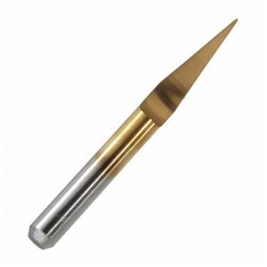 ابزارتراش و حک دستگاه CNC روکش تیتانیوم زاویه 30 درجه قطر 0.۱mm