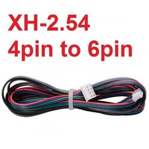 سیم استپر موتور 6  پین به 4 پین ( Hx2.54mm ) به طول 150 سانتی متر