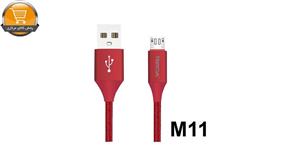 کابل تبدیل USB به microUSB هانروکس مدل M11 طول ۱ متر