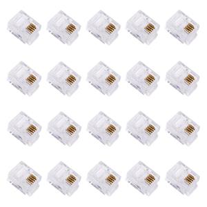 سوکت تلفن مدل TTS-RJ12-6P4C بسته 20 عددی