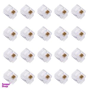 سوکت تلفن مدل TTS-RJ12-6P4C بسته 20 عددی