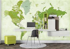 پوستر دیواری نقشه جهان W10019300