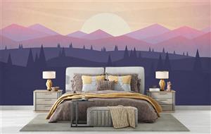 پوستر دیواری طبیعت منظره کوهستان W10022300