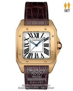 ساعت مردانه کارتیه سانتوز رزگلد Cartier Santos 100-RW