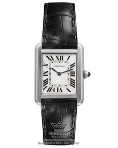 ساعت مردانه کارتیه تانک سولو بند چرمی Cartier Tank Solo 9908G 