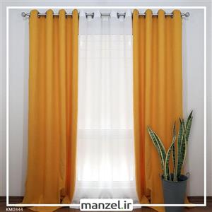 پرده پانچ کتان پرتقالی کد KMD344