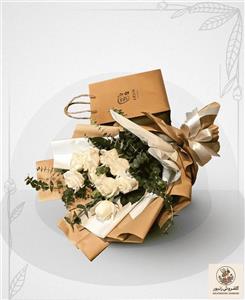 دسته گل لیسیانتوس نباتی هیمان کد 1064