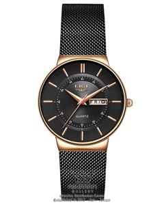 ساعت مردانه مچی لیگ بند حصیری Lige LG9949B