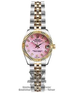 ساعت رولکس زنانه صفحه صورتی Rolex DateJust PN1