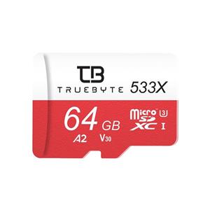 کارت حافظه microSD XC تروبایت مدل 533X-A2- V30 کلاس 10 استاندارد UHS-I U3 ظرفیت 64 گیگابایت