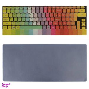 برچسب حروف فارسی کیبورد طرح پالت به همراه محافظ کیبورد مدل 15-I مناسب برای لپ تاپ 15.6 اینچ