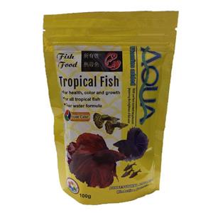 غذای ماهی اکوا مدل tropical fishوزن 100 گرم 