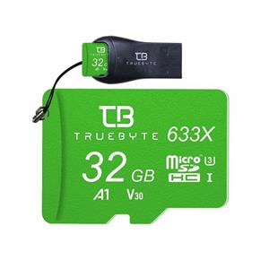 کارت حافظه microSD HC تروبایت مدل 633X-A1-V30 کلاس 10 استاندارد UHS-I U3 ظرفیت 32 گیگابایت همراه با کارت خوان 