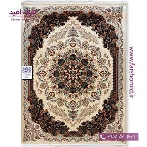فرش ماشینی 700 شانه بزرگمهر لچک ترنج طرح 77814 