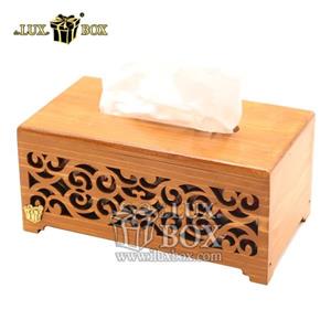 جعبه دستمال کاغذی چوبی مدل سنتی کد LB831 