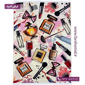 فرش ماشینی 700 شانه کلاریس محتشم طرح لوازم آرایشی کد 100439 