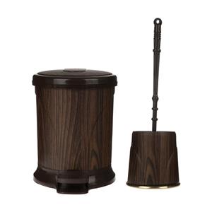 ست سطل زباله و فرچه ونوس پلاستیک مدل Shida40-3